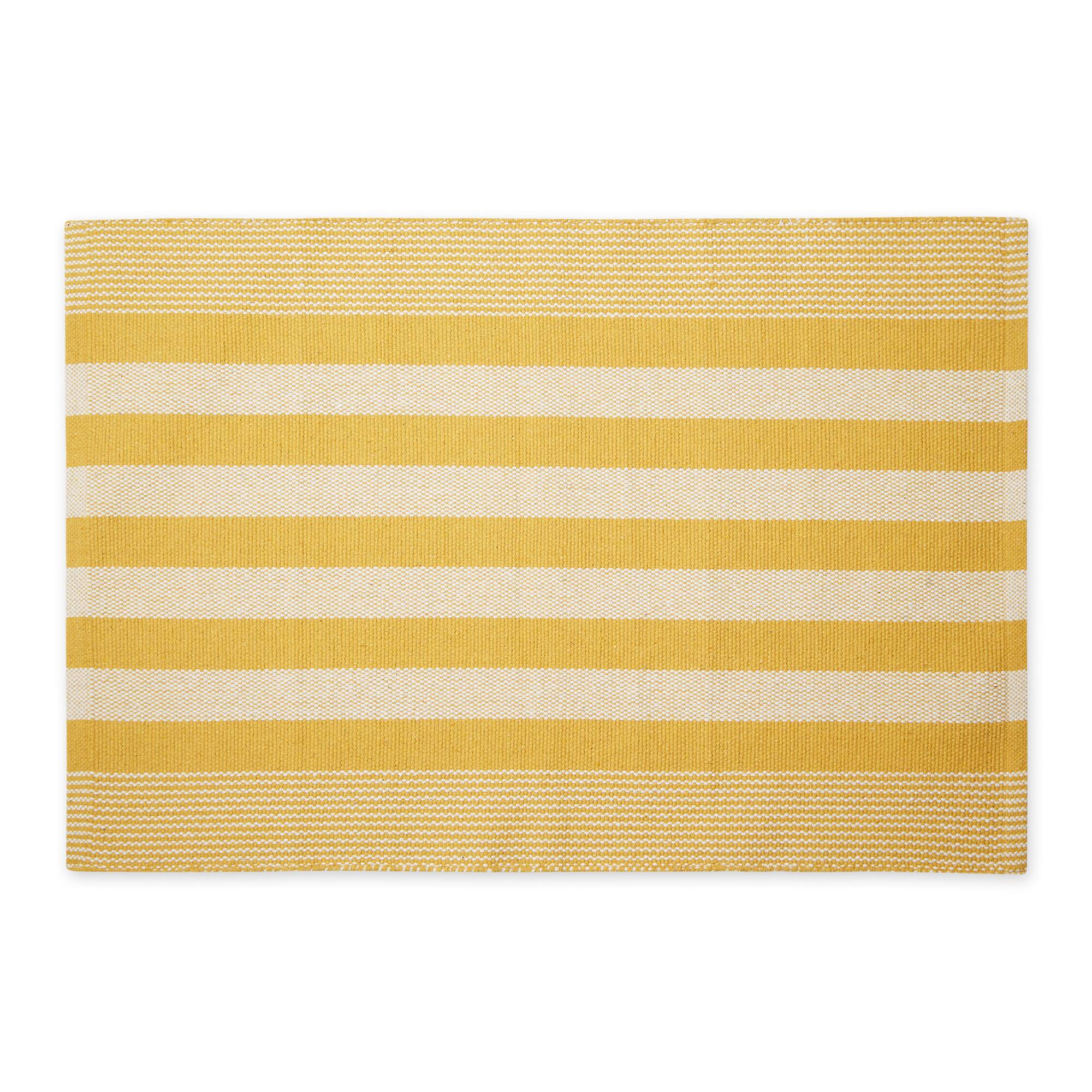DII® Cabana Stripe Handwoven Recycled Yarn Rug